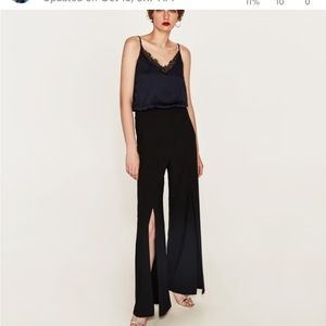 NWT ZARA JUMPSUIT WITH LACE TOP